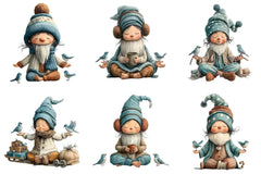Winter Christmas Gnome Clipart Bundle - CraftNest - Digital Crafting and Art