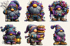 Winter Christmas Gnome Clipart Bundle - CraftNest - Digital Crafting and Art