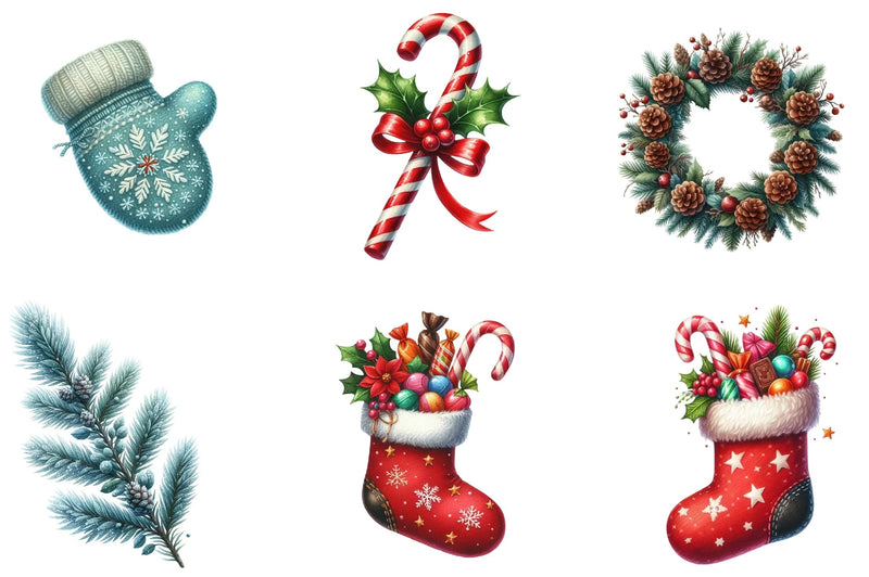 Winter Christmas Clipart Bundle - CraftNest - Digital Crafting and Art