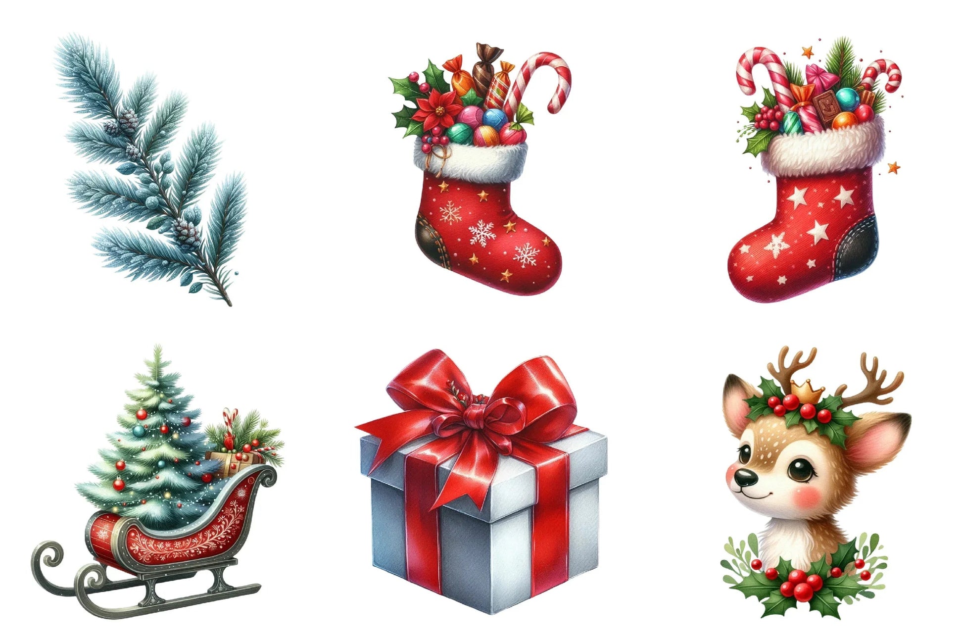 Winter Christmas Clipart Bundle - CraftNest - Digital Crafting and Art