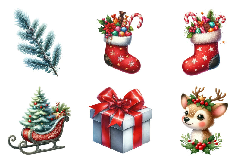 Winter Christmas Clipart Bundle - CraftNest - Digital Crafting and Art