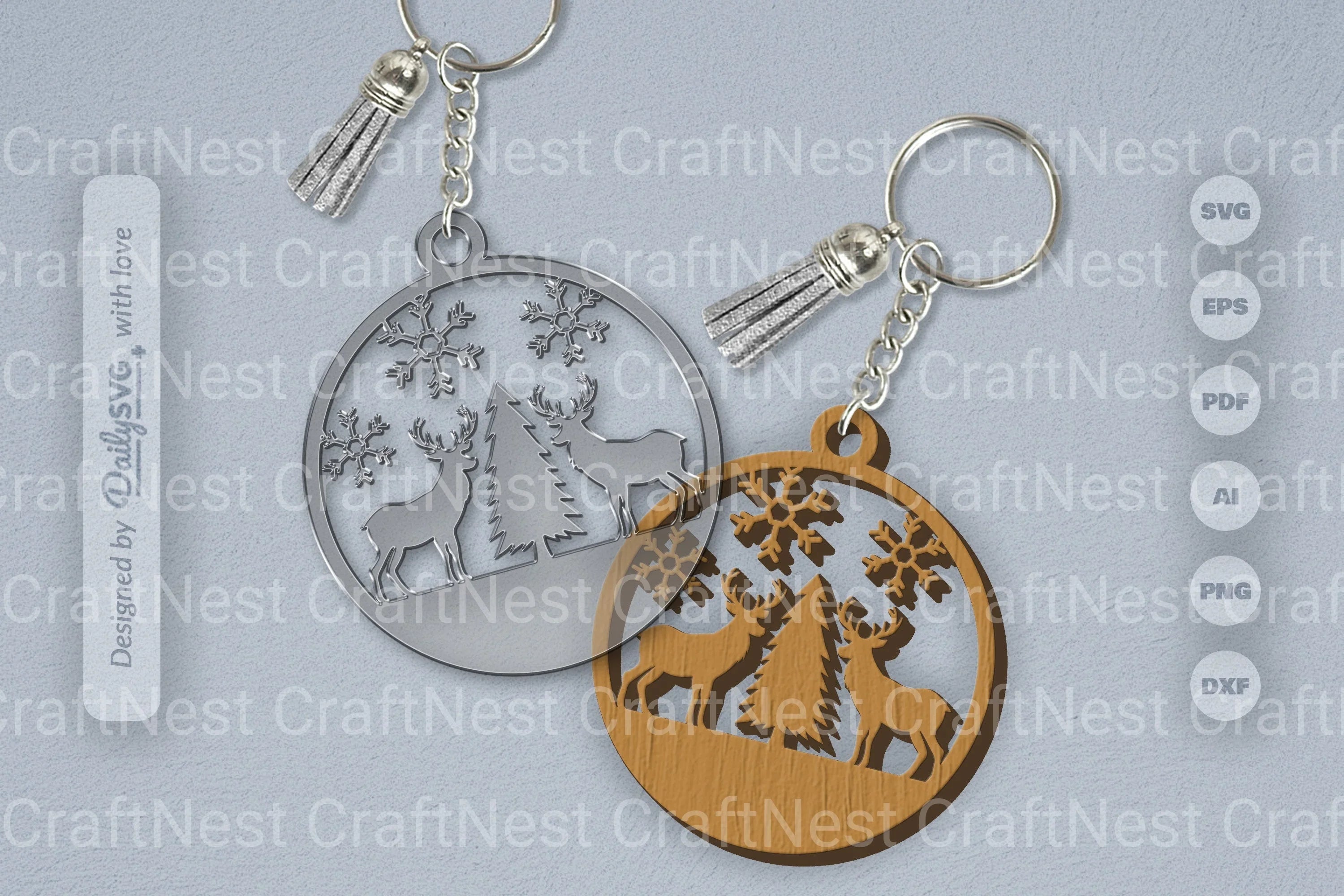 Winter Deer SVG Bundle