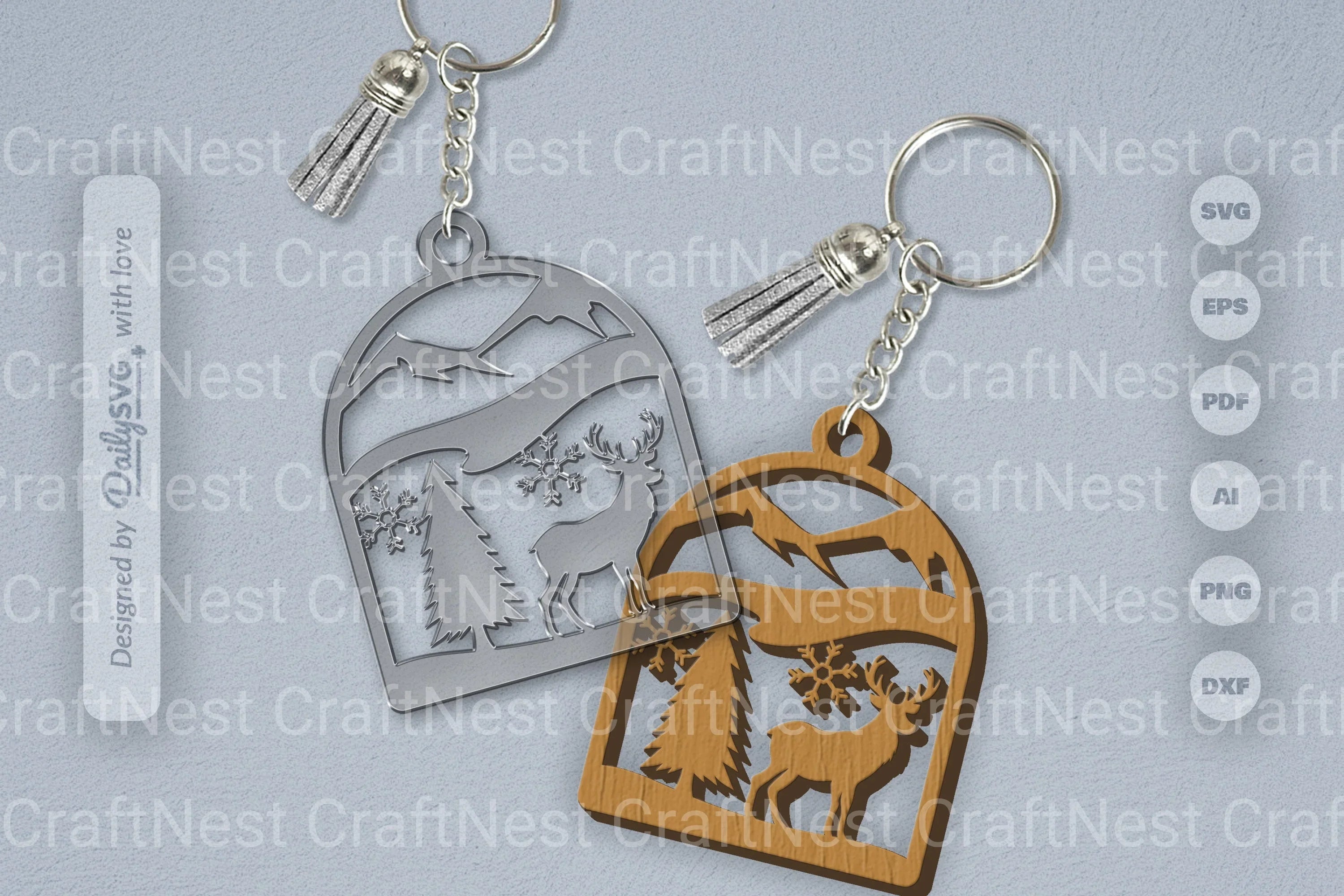 Winter Deer SVG Bundle