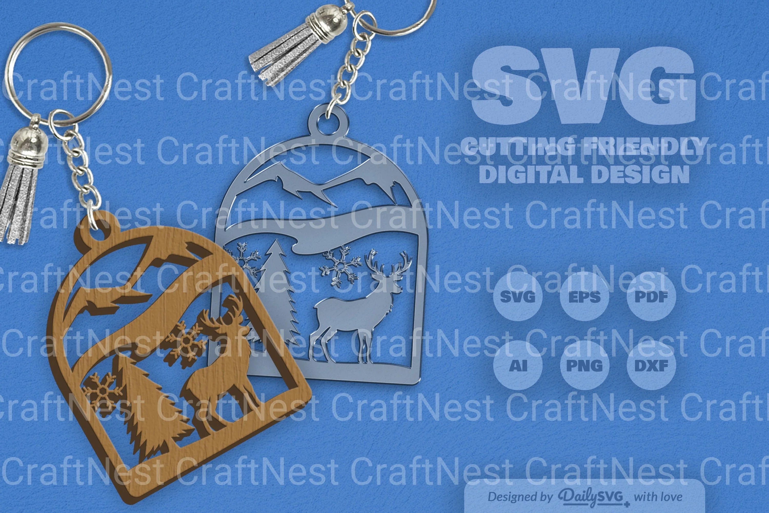 Winter Deer SVG Bundle