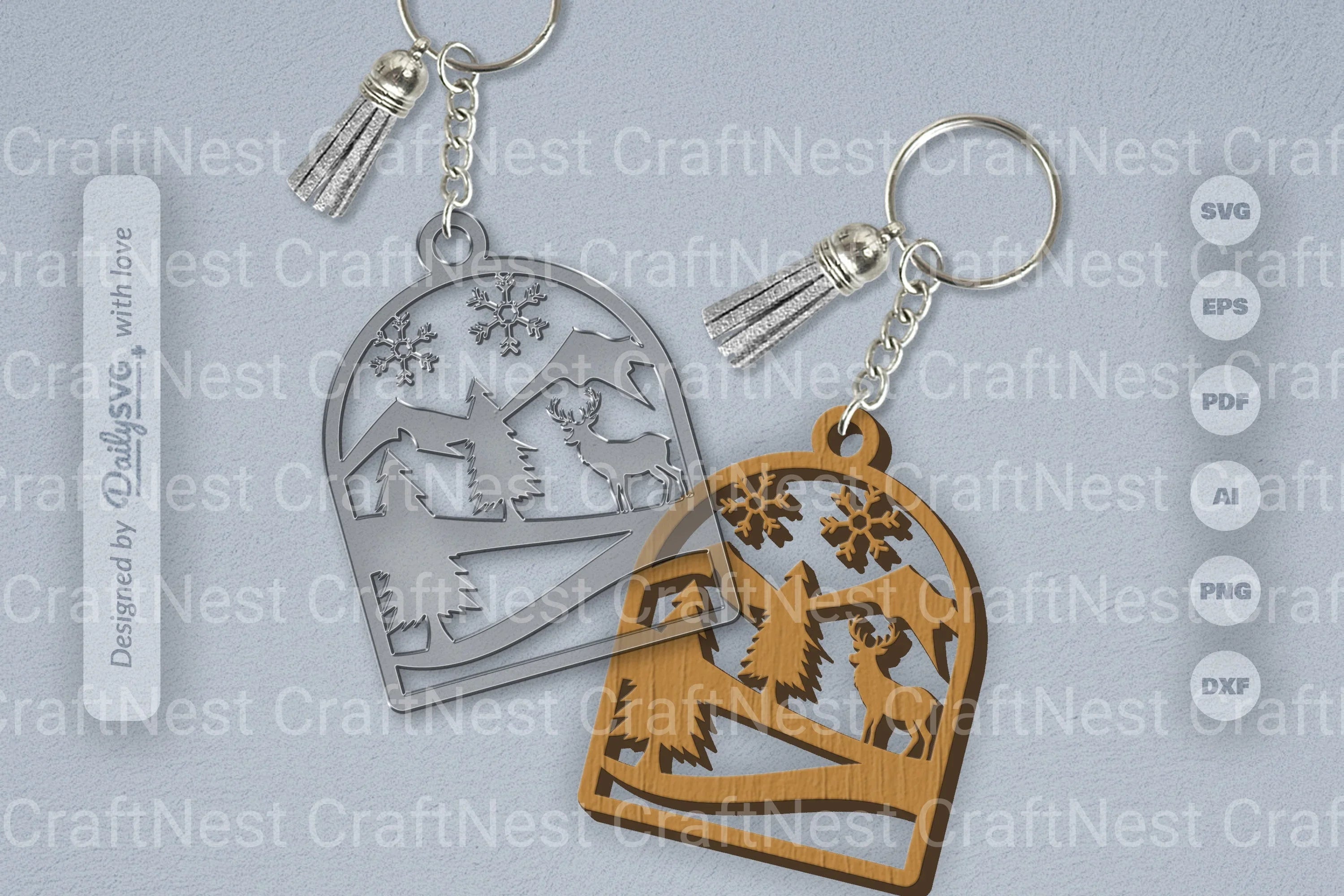 Winter Deer SVG Bundle