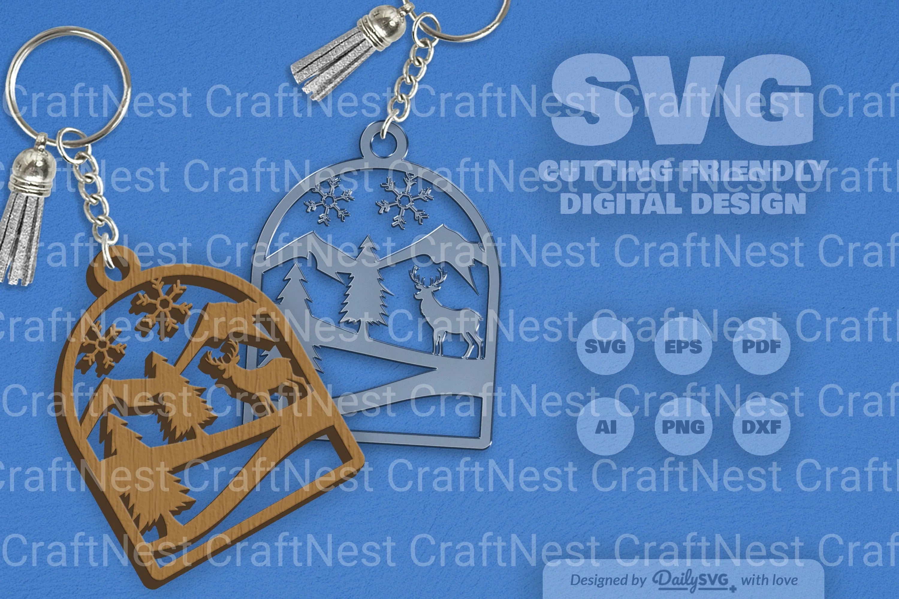 Winter Deer SVG Bundle