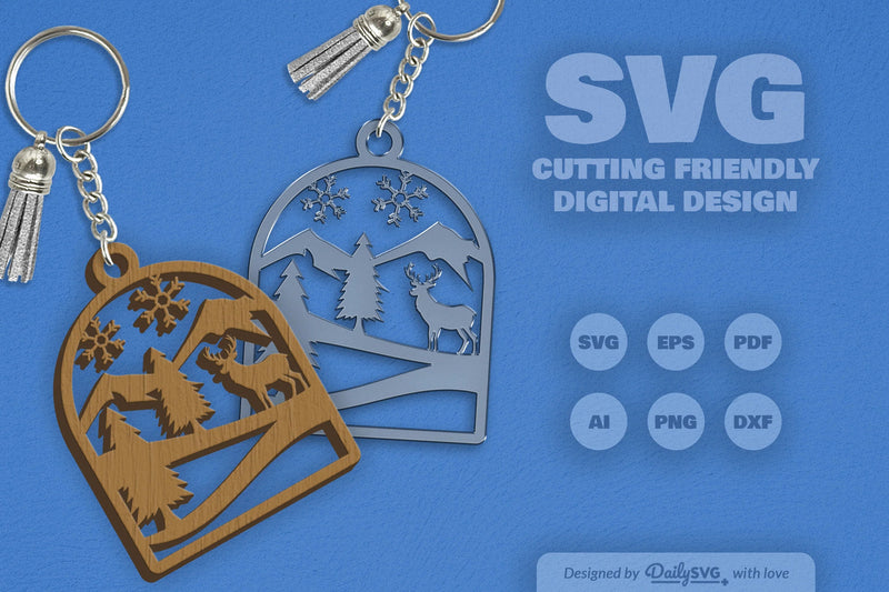 Winter Deer SVG Bundle 3 - CraftNest - Digital Crafting and Art