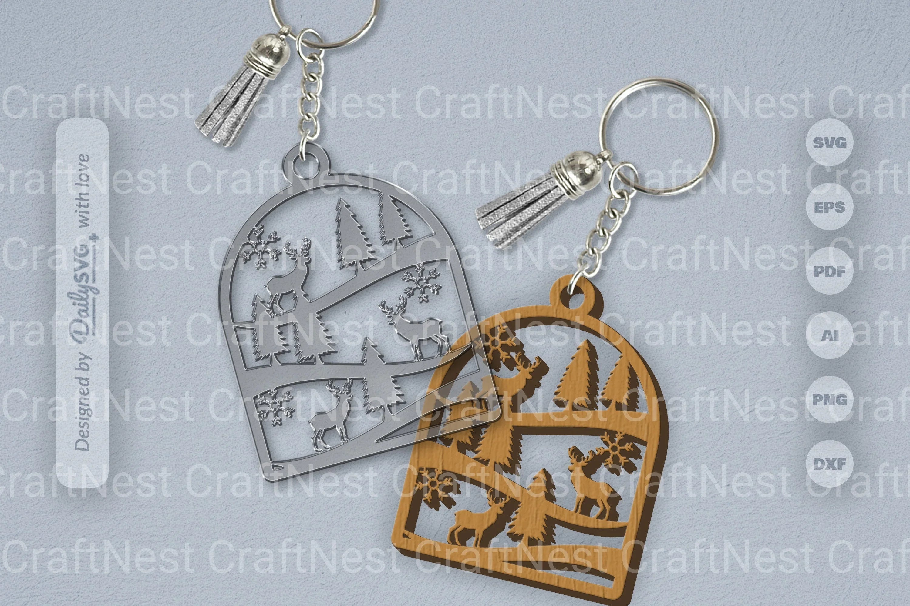 Winter Deer SVG Bundle