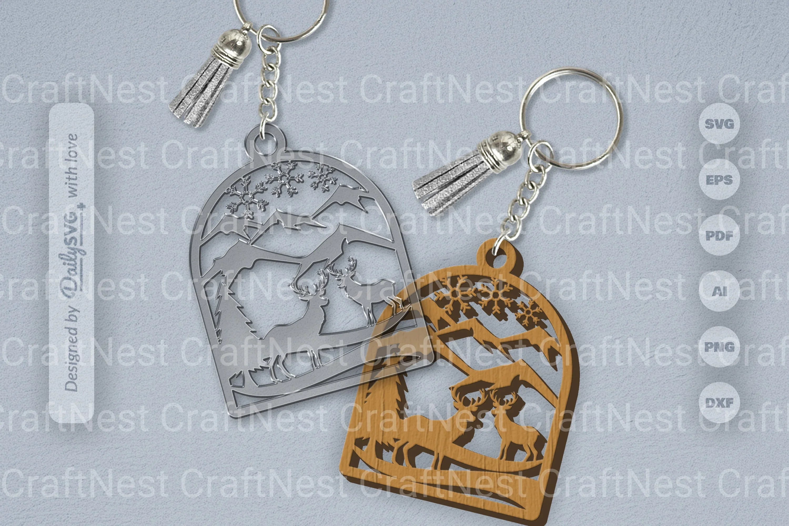 Winter Deer SVG Bundle