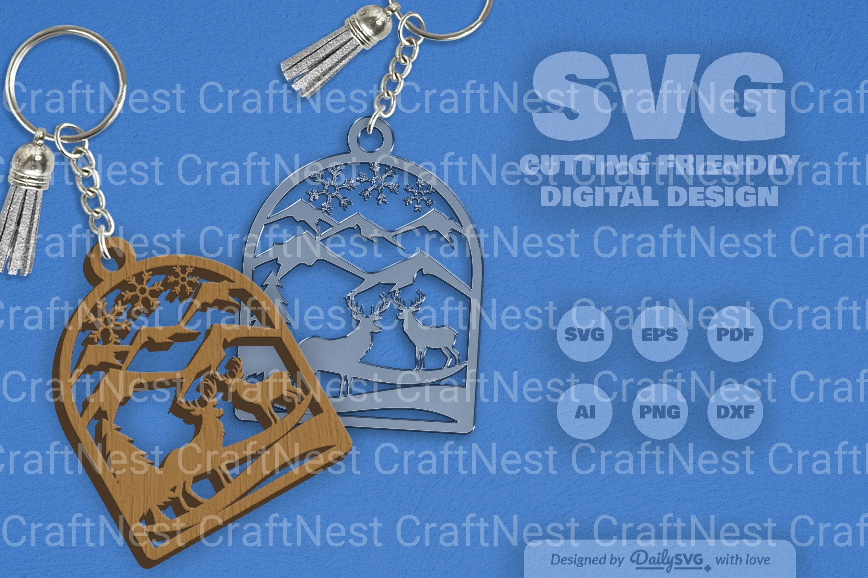 Winter Deer SVG Bundle