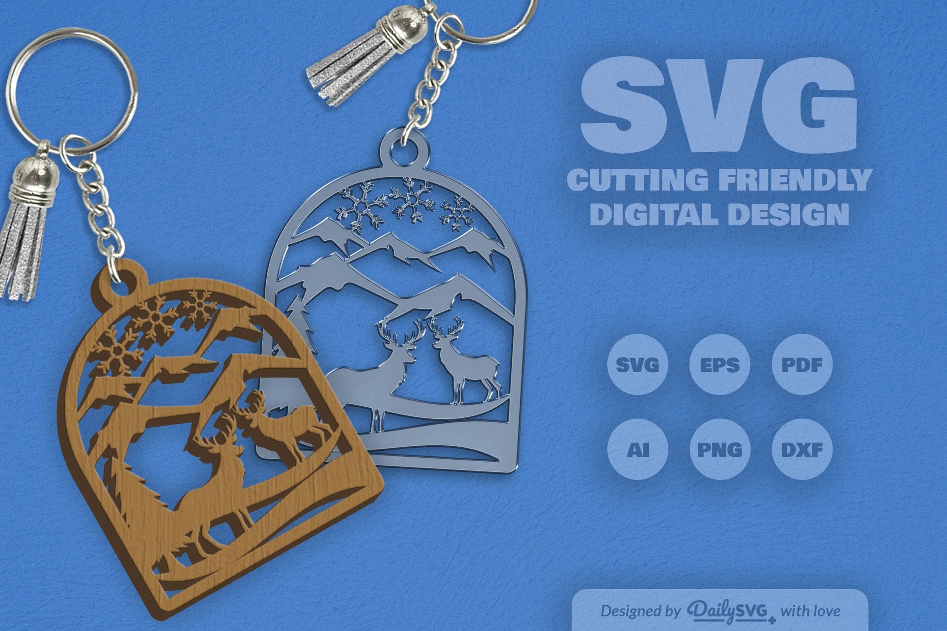 Winter Deer SVG Bundle 1 - CraftNest - Digital Crafting and Art