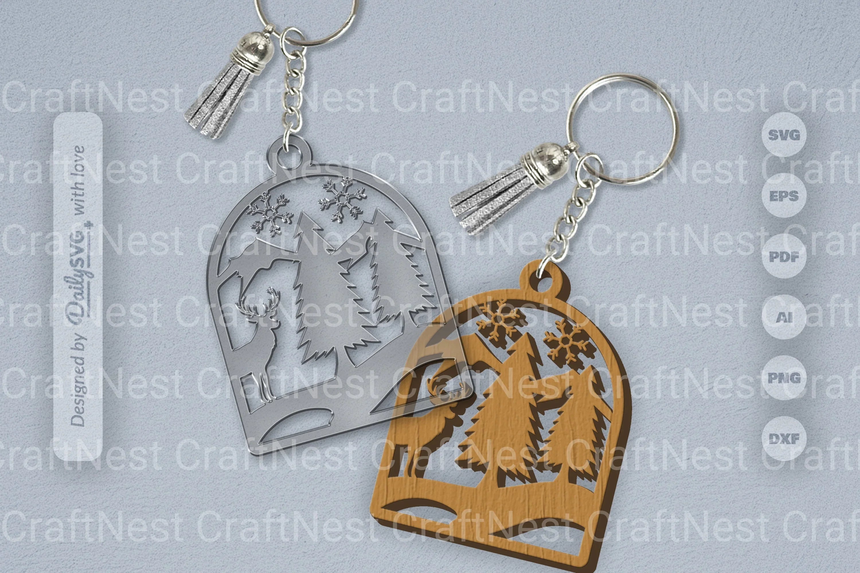 Winter Deer SVG Bundle