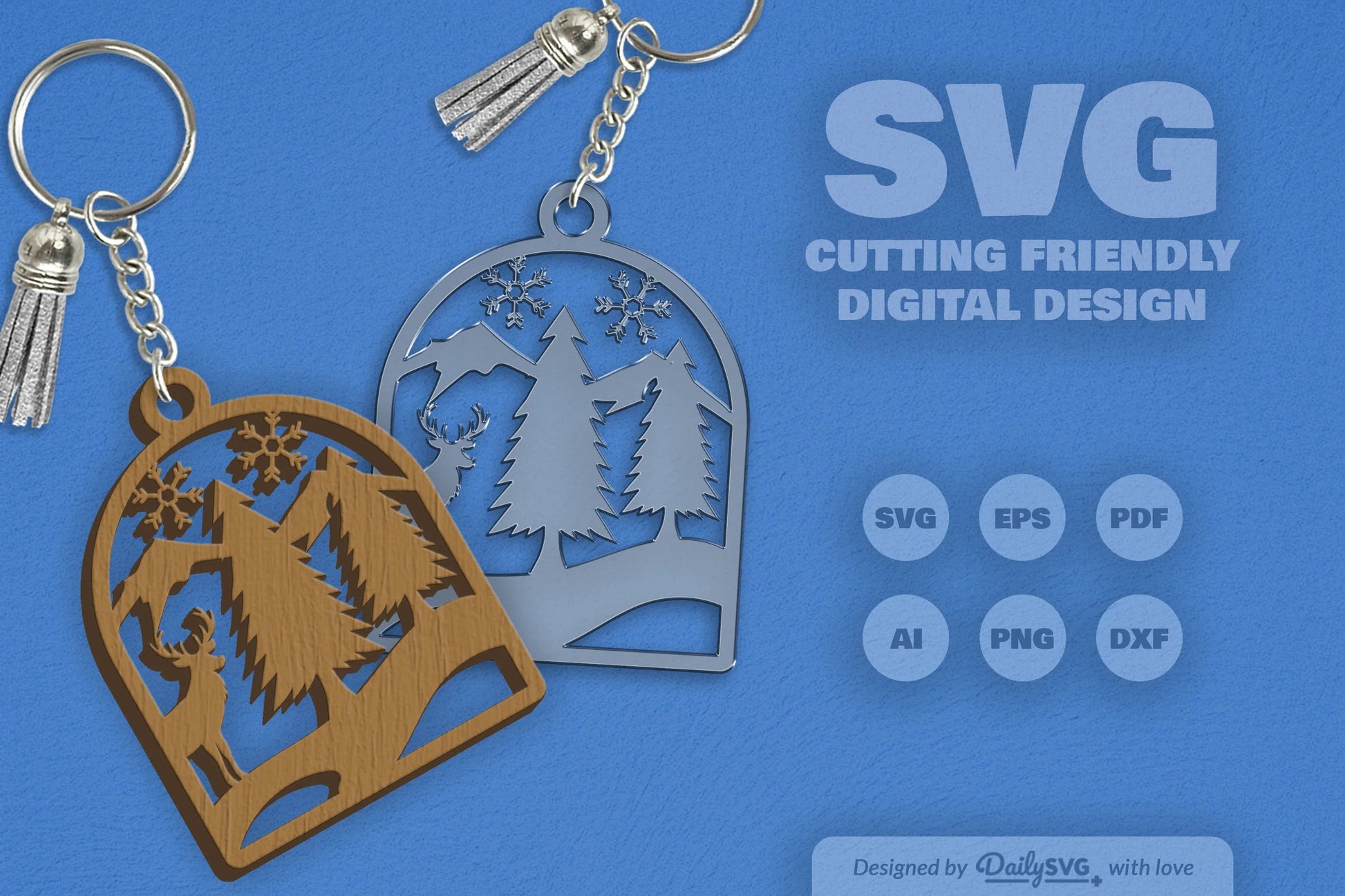 Winter Deer SVG Bundle 2 - CraftNest - Digital Crafting and Art