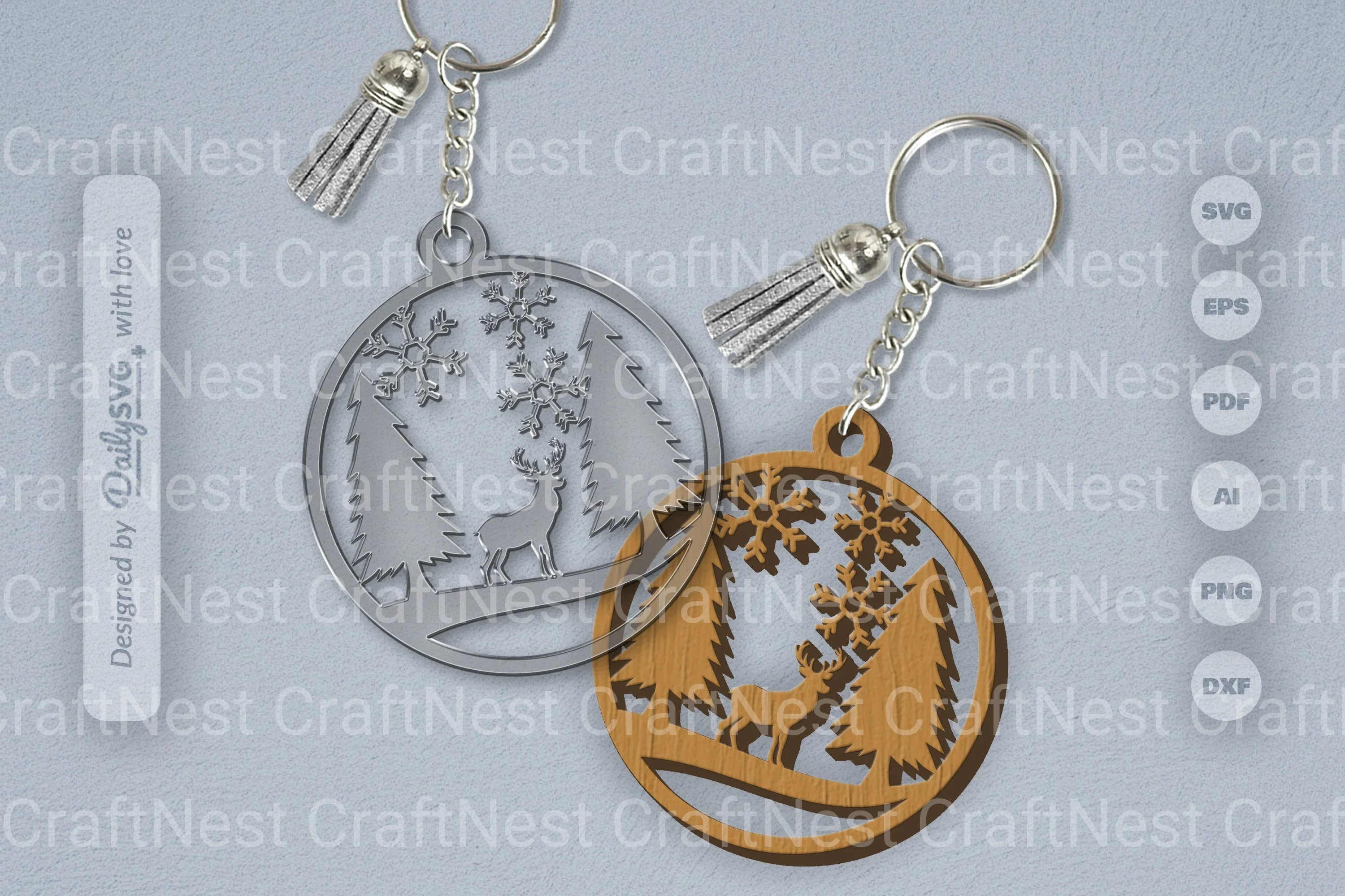 Winter Deer SVG Bundle