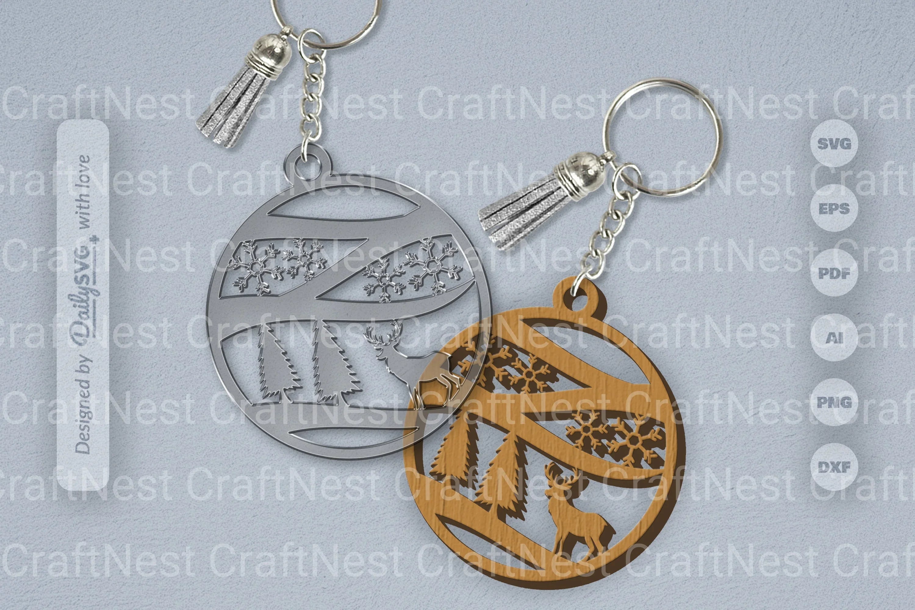 Winter Deer SVG Bundle