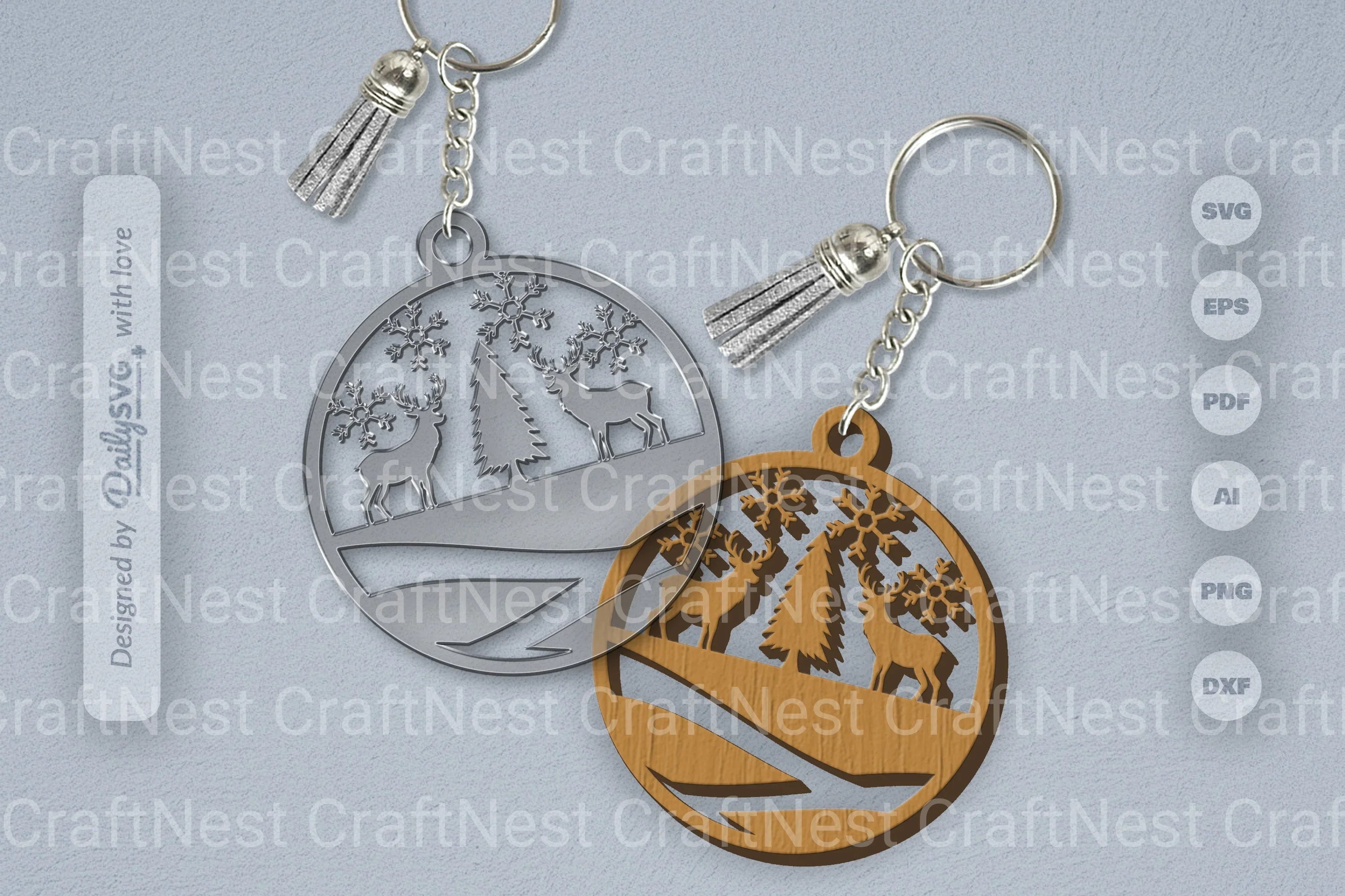 Winter Deer SVG Bundle
