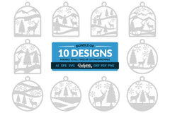Winter Deer Keychain Clipart SVG Bundle - CraftNest - Digital Crafting and Art