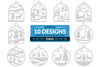 Winter Deer Keychain Clipart SVG Bundle