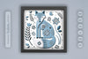 Winter Fox Folk Art Papercut SVG Bundle