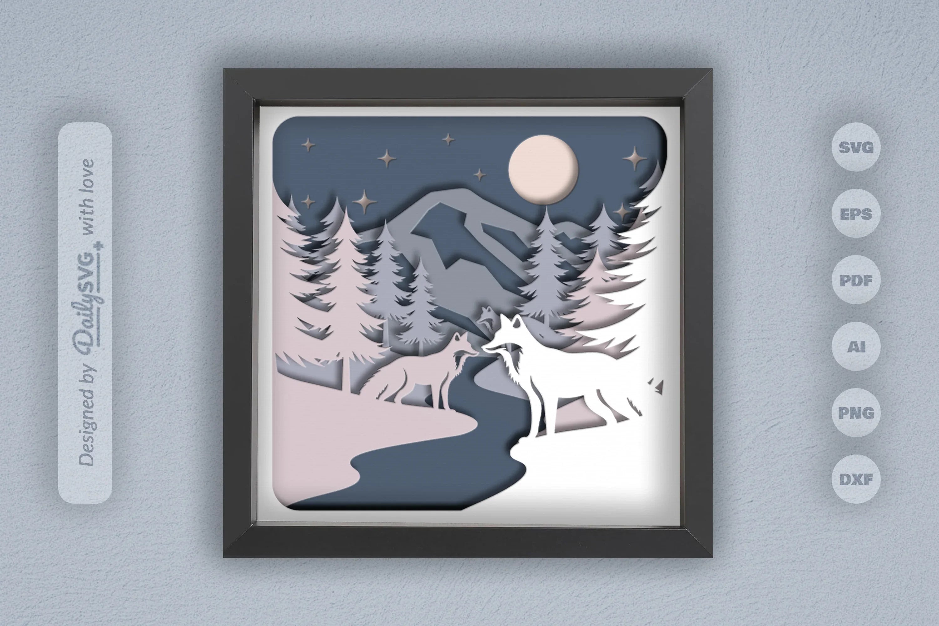 Winter Fox Papercut SVG Bundle - CraftNest - Digital Crafting and Art