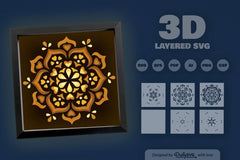 Winter Heart Mandala Papercut SVG Bundle - CraftNest - Digital Crafting and Art