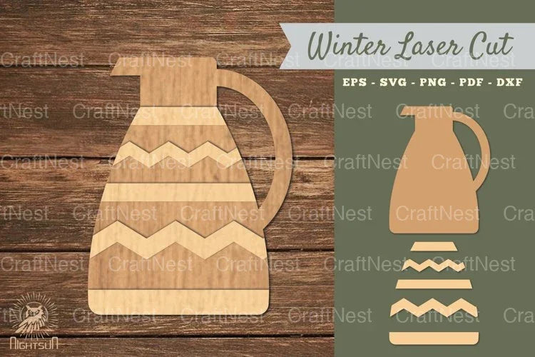 Winter Kettle Laser Cut Decoration Clipart Bundle - CraftNest - Digital Crafting and Art