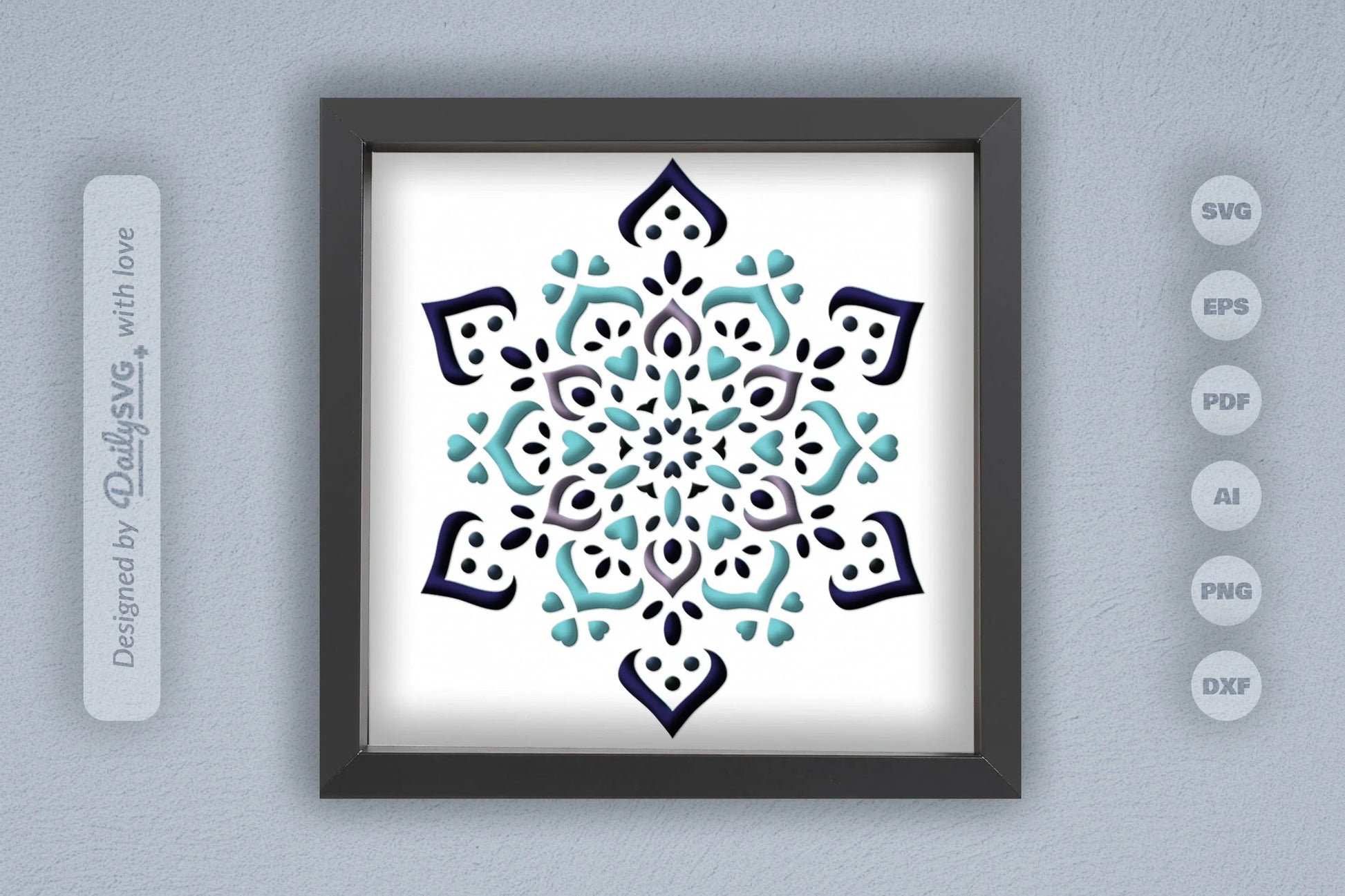 Winter Love Mandala Papercut SVG Bundle - CraftNest - Digital Crafting and Art