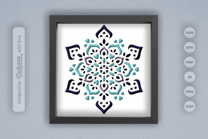 Winter Love Mandala Papercut SVG Bundle - CraftNest - Digital Crafting and Art