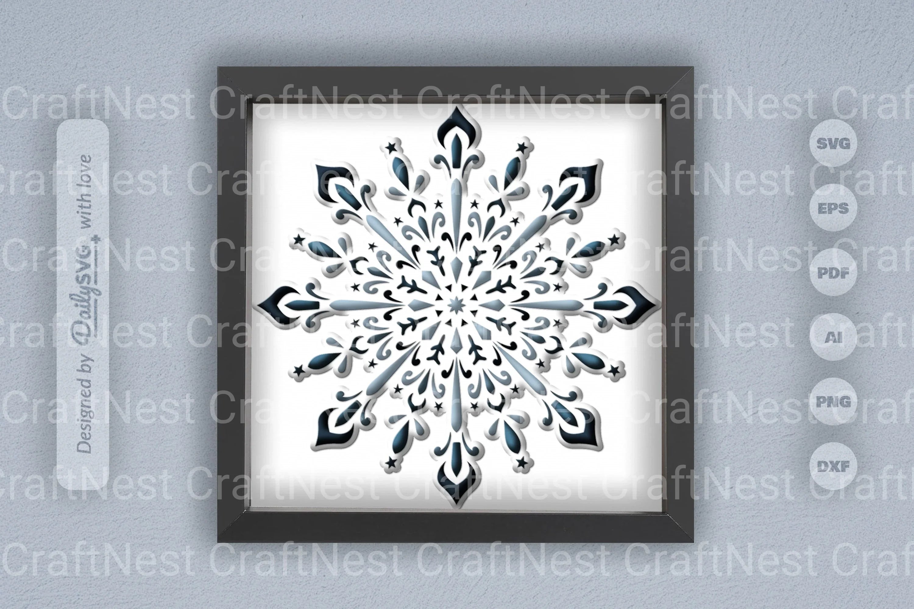 Winter Mandala Papercut SVG Bundle