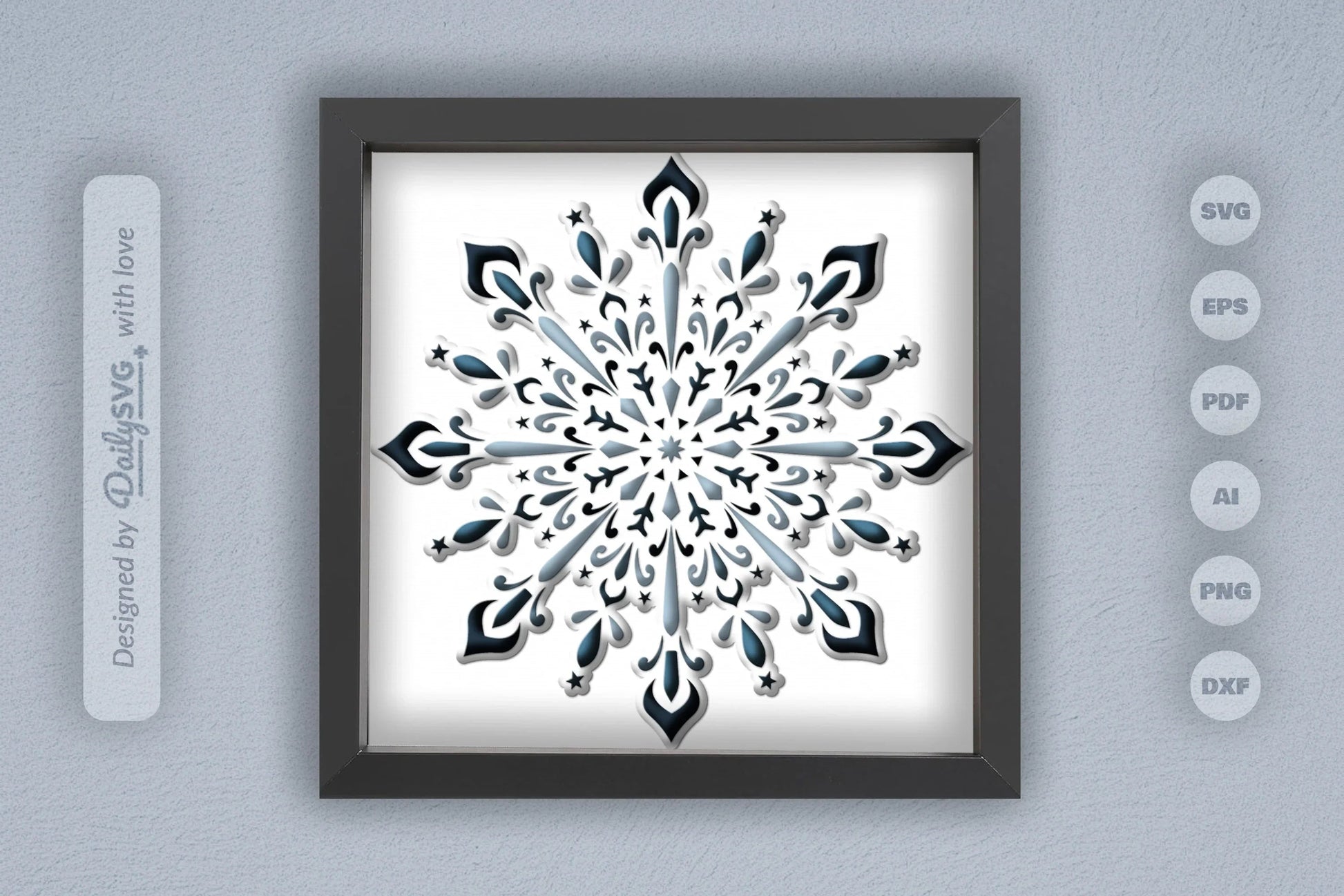 Winter Mandala Papercut SVG Bundle 1 - CraftNest - Digital Crafting and Art