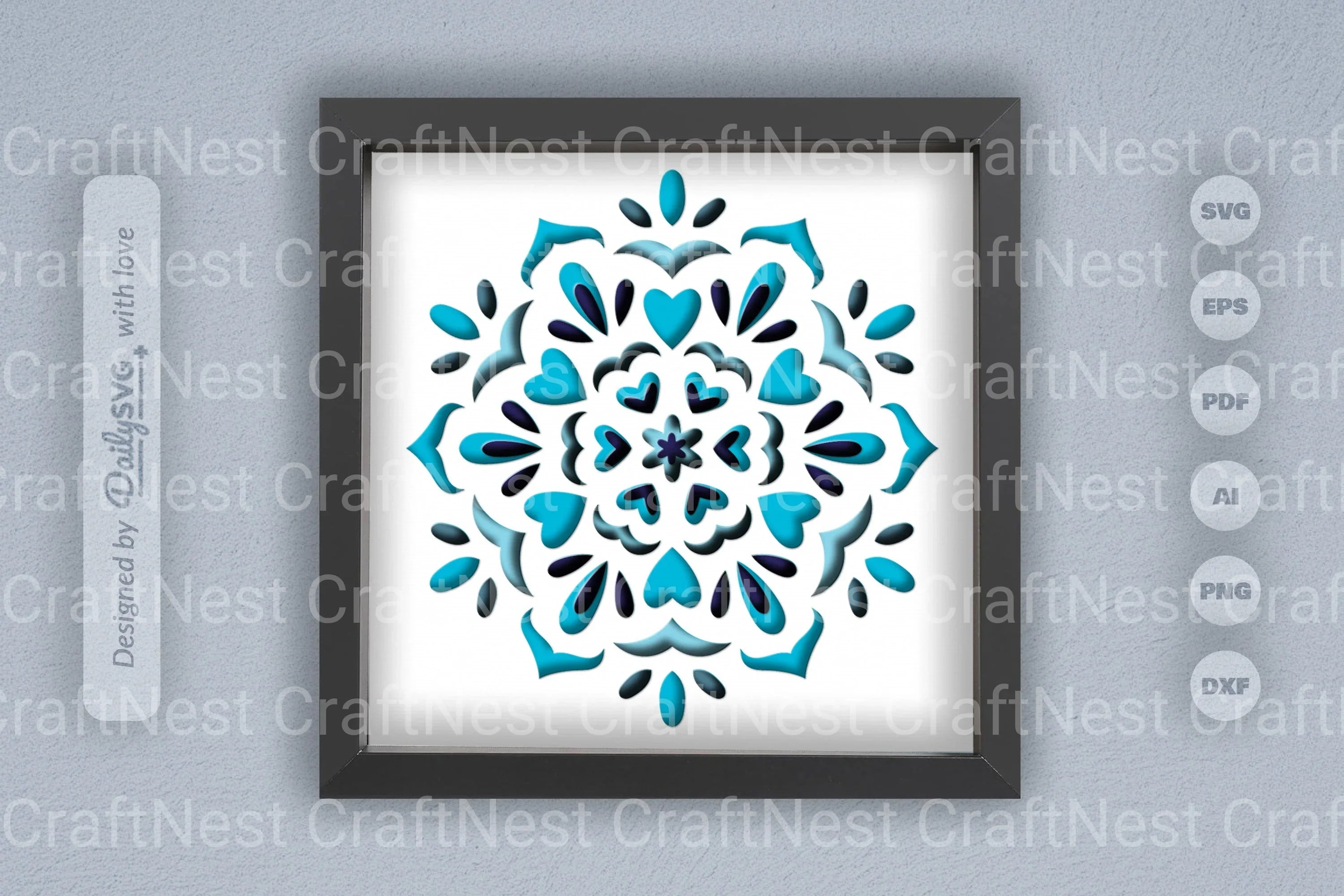 Winter Mandala Snow Papercut SVG Bundle