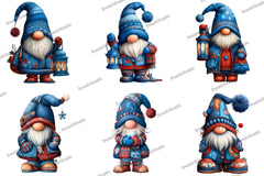 Winter Patchwork Gnome Clipart Bundle - CraftNest - Digital Crafting and Art