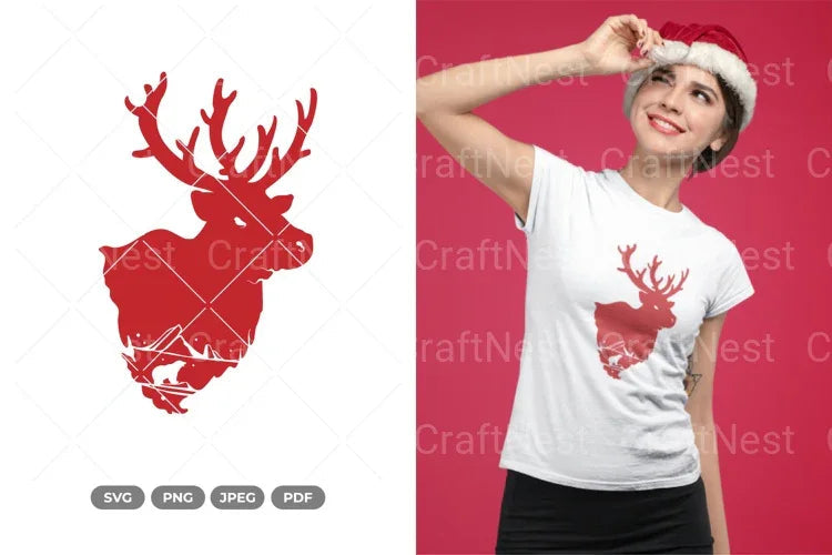 Winter Reindeer Scene Clipart Bundle - CraftNest - Digital Crafting and Art