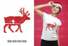 Winter Reindeer Scene Clipart Bundle