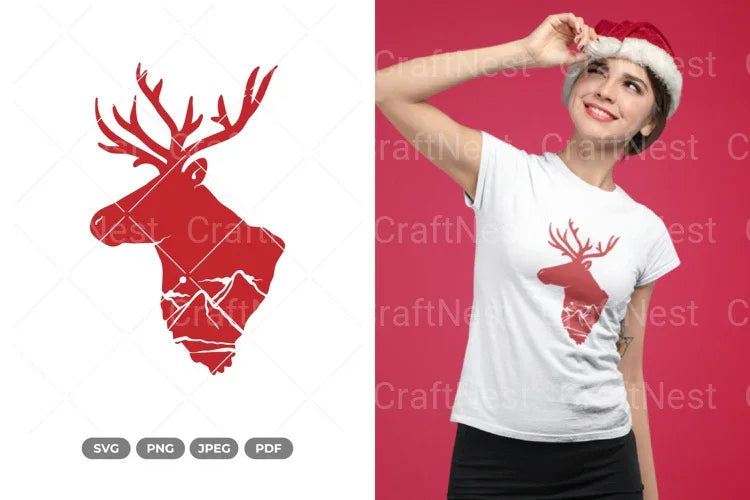 Winter Reindeer Scene Clipart Bundle - CraftNest - Digital Crafting and Art