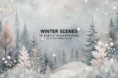 Winter Scenes Digital Papers - Christmas - CraftNest - Digital Crafting and Art