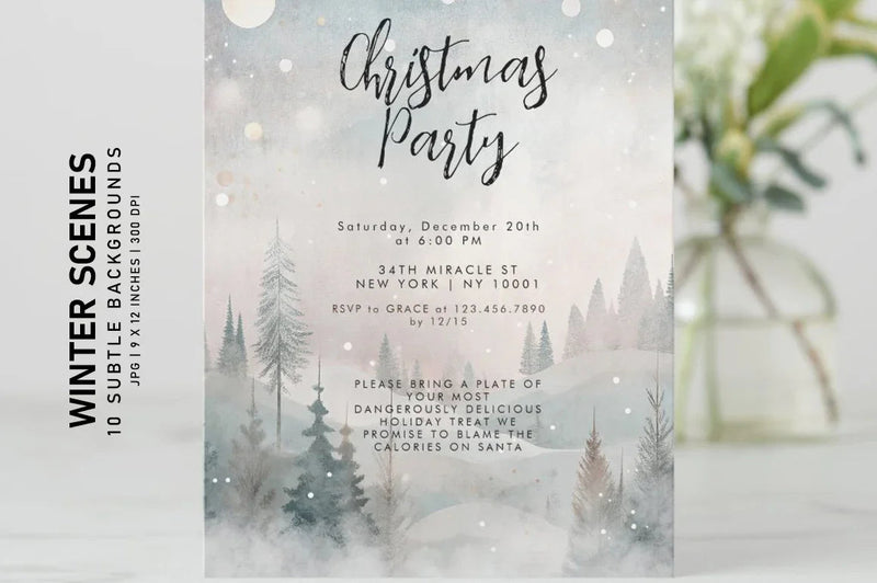 Winter Scenes Digital Papers - Christmas - CraftNest - Digital Crafting and Art
