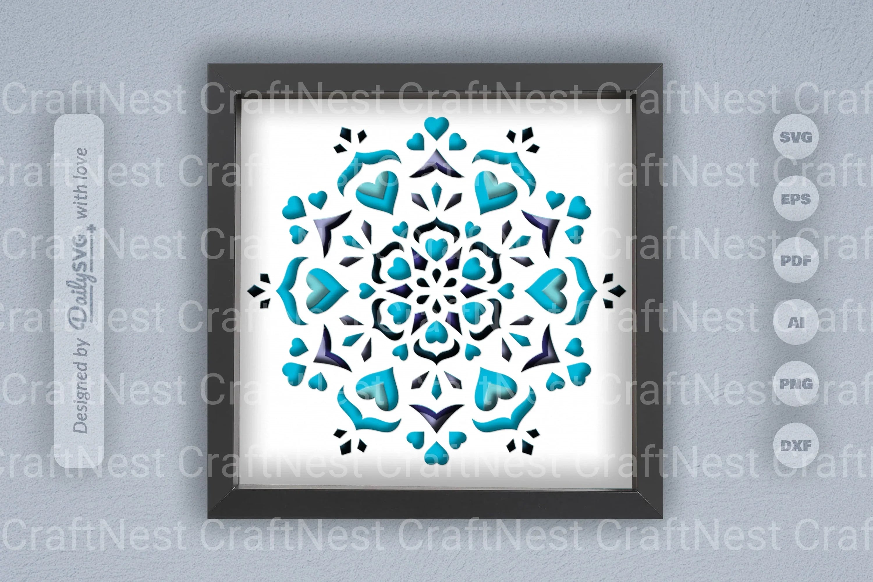 Winter Snow Mandala Papercut SVG Bundle