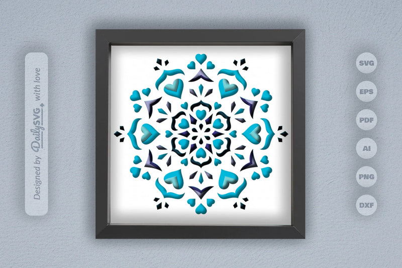 Winter Snow Mandala Papercut SVG Bundle - CraftNest - Digital Crafting and Art