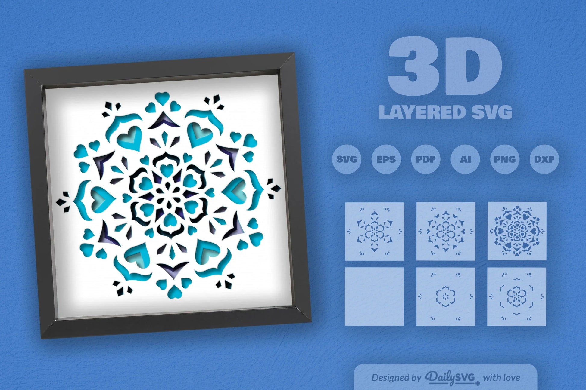 Winter Snow Mandala Papercut SVG Bundle - CraftNest - Digital Crafting and Art