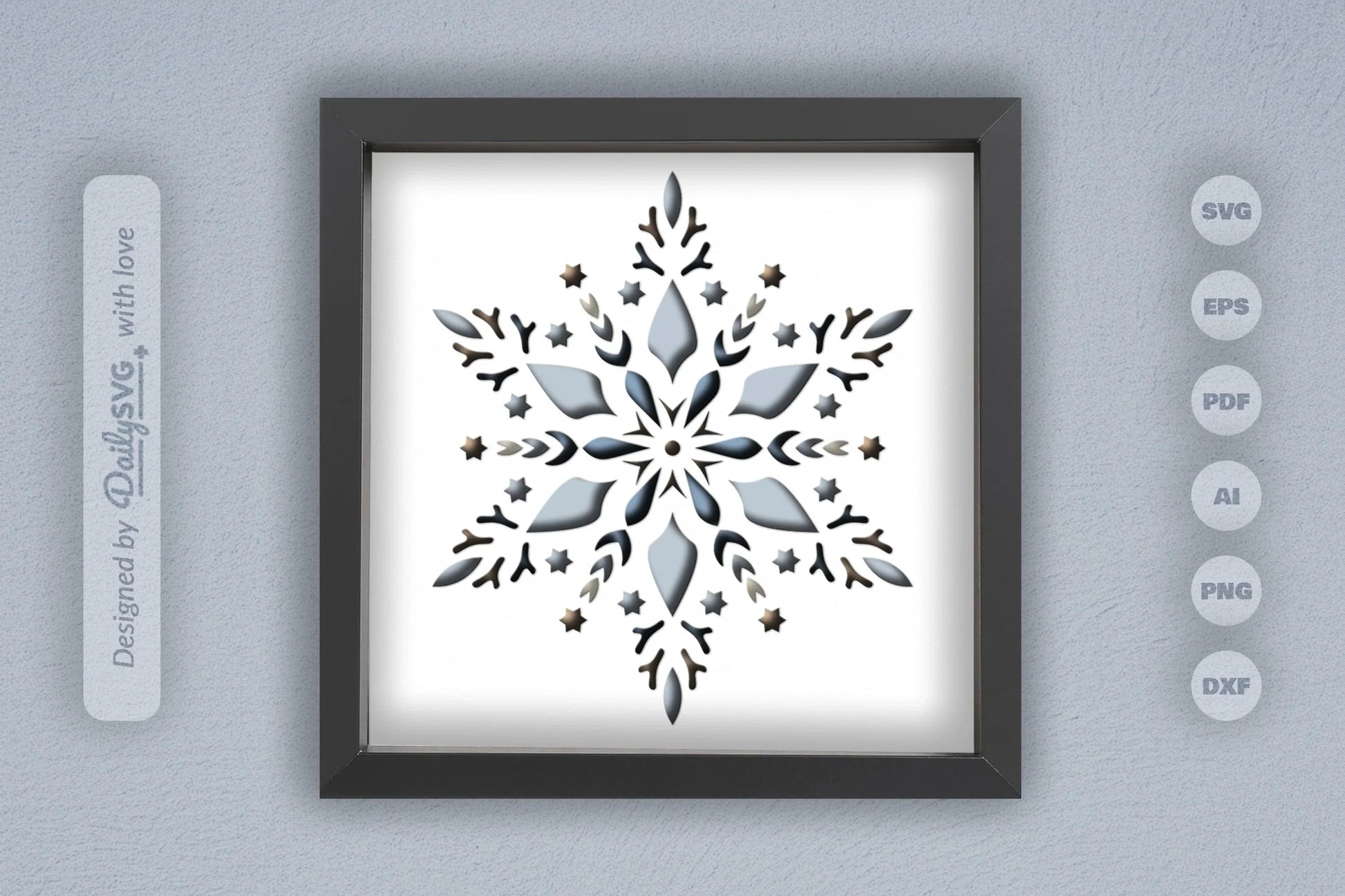 Winter Snowflake Papercut SVG Bundle - CraftNest - Digital Crafting and Art