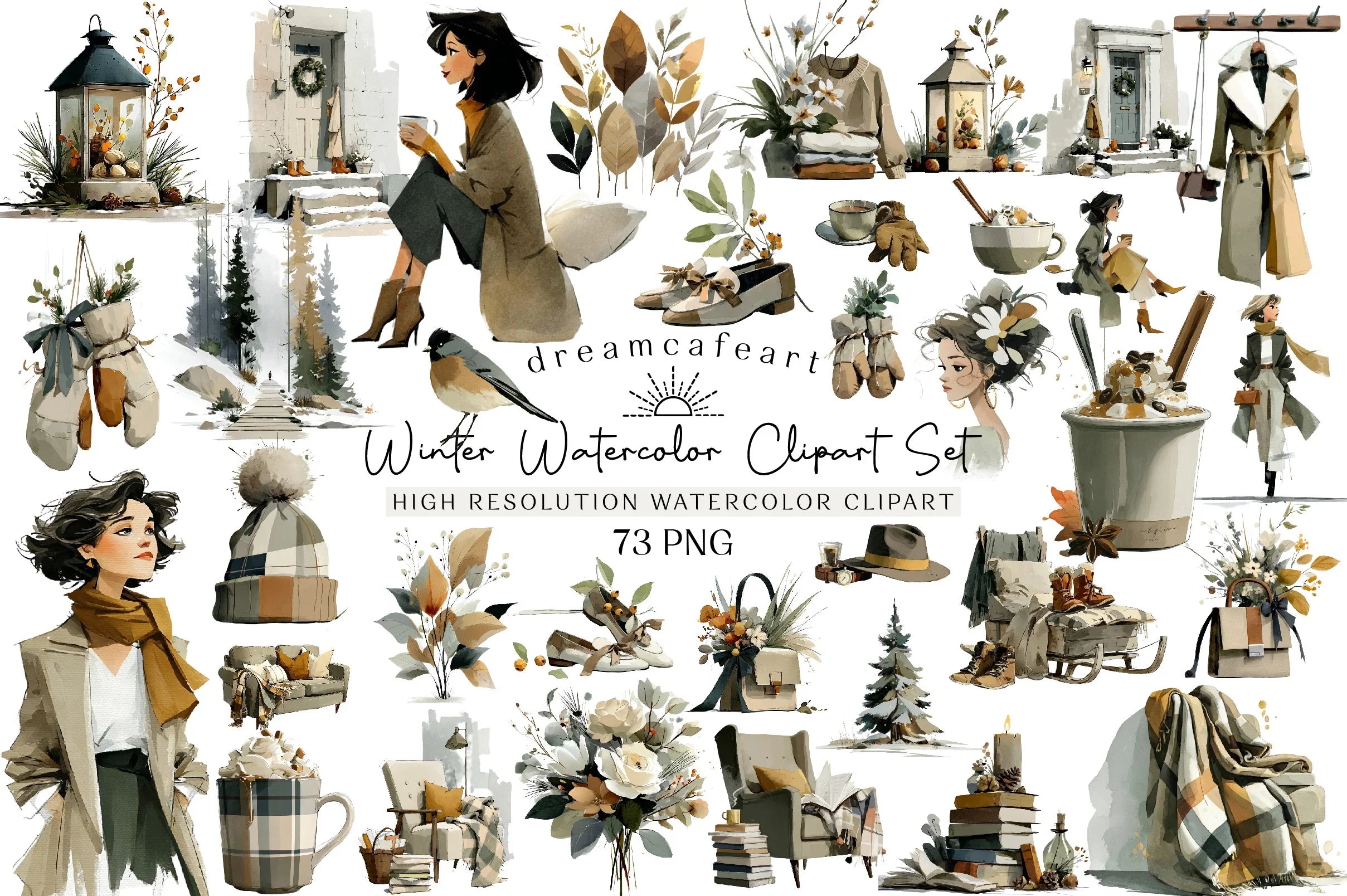 Winter Clipart Bundle Set - CraftNest - Digital Crafting and Art