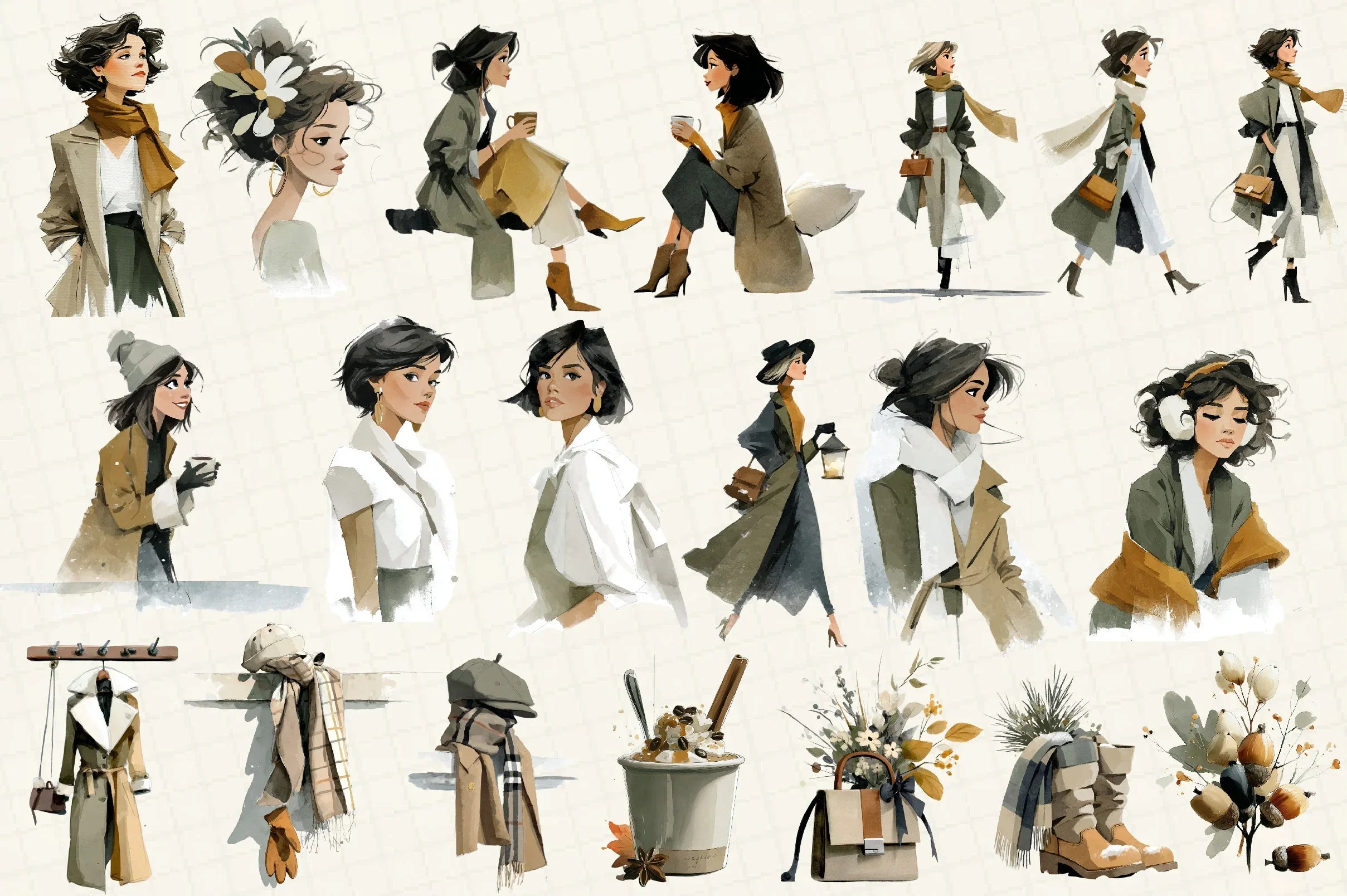 Winter Clipart Bundle Set - CraftNest - Digital Crafting and Art