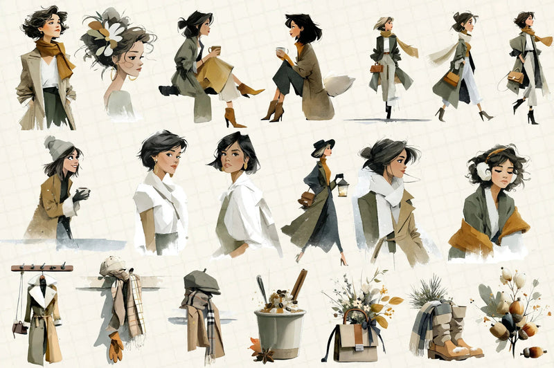 Winter Clipart Bundle Set - CraftNest - Digital Crafting and Art