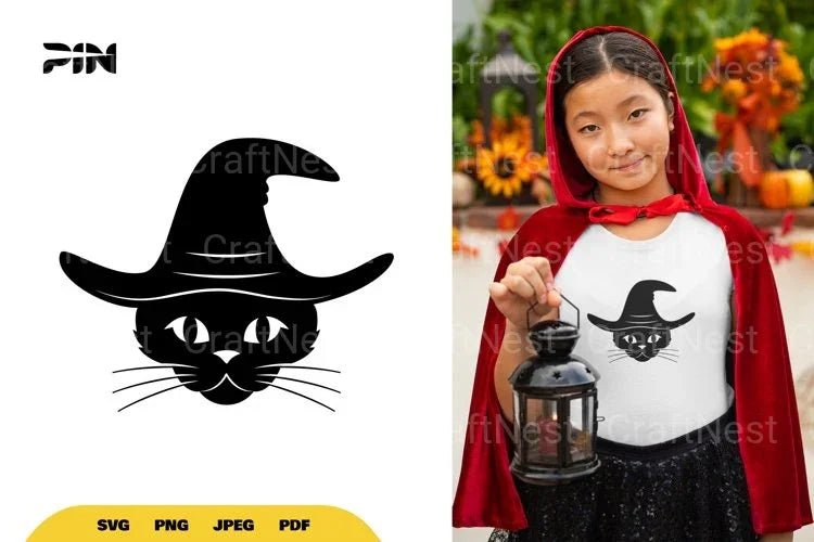Witch Cat Halloween SVG Bundle - CraftNest - Digital Crafting and Art