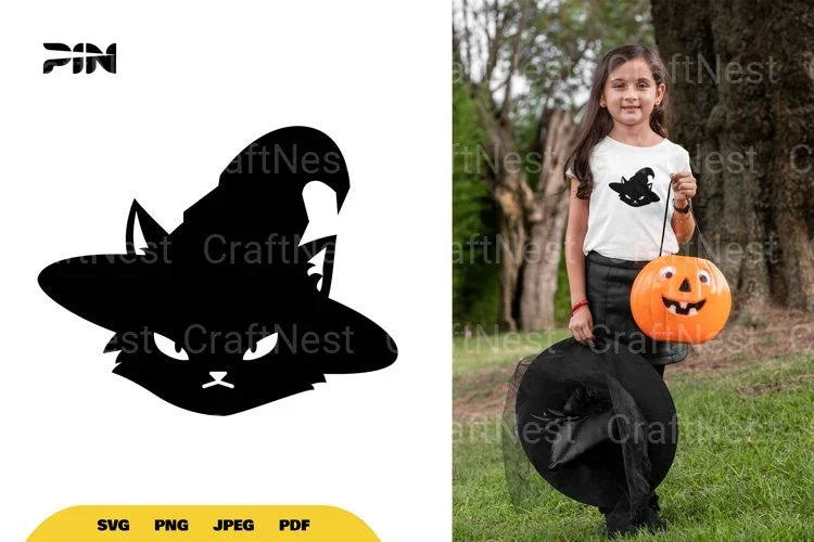 Witch Cat Halloween SVG Bundle - CraftNest - Digital Crafting and Art