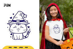 Witch Cat Halloween SVG Bundle - CraftNest - Digital Crafting and Art