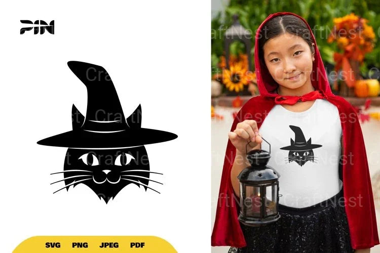 Witch Cat Halloween SVG Bundle - CraftNest - Digital Crafting and Art