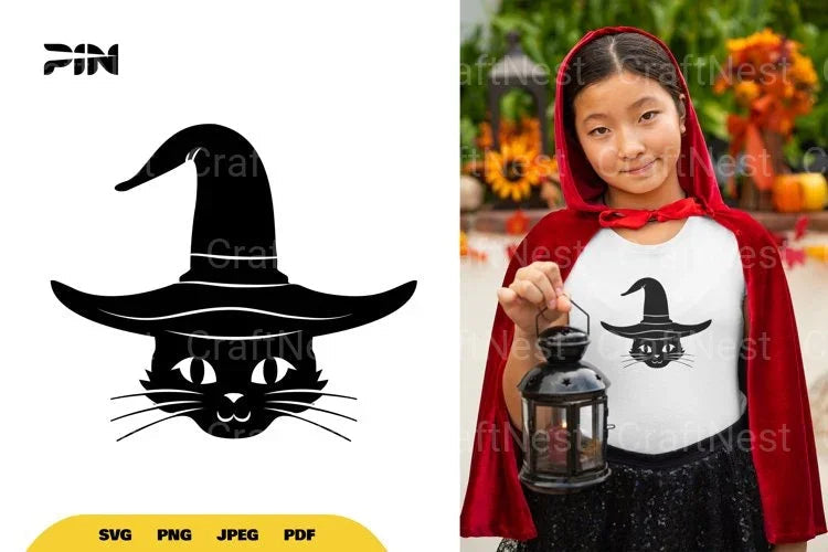 Witch Cat Halloween SVG Bundle - CraftNest - Digital Crafting and Art