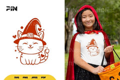Witch Cat Halloween SVG Bundle - CraftNest - Digital Crafting and Art
